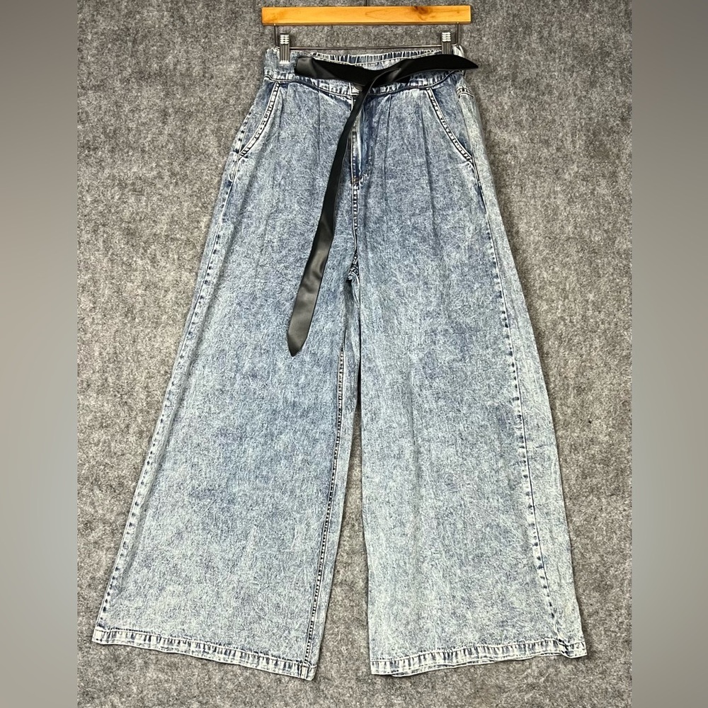Mulla Jeans Women's Wide-Leg Light Blue Jeans Size Medium NWT - Picture 8 of 9